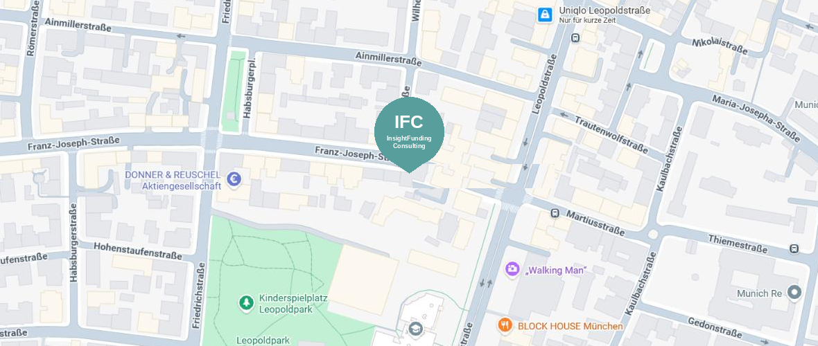 Standort von InsightFunding, Franz-Joseph-Straße 1 in München
