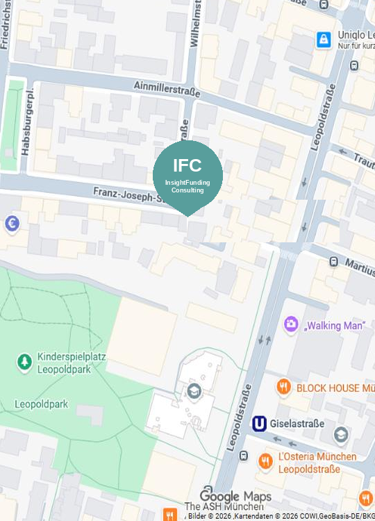 Standort von InsightFunding, Franz-Joseph-Straße 1 in München